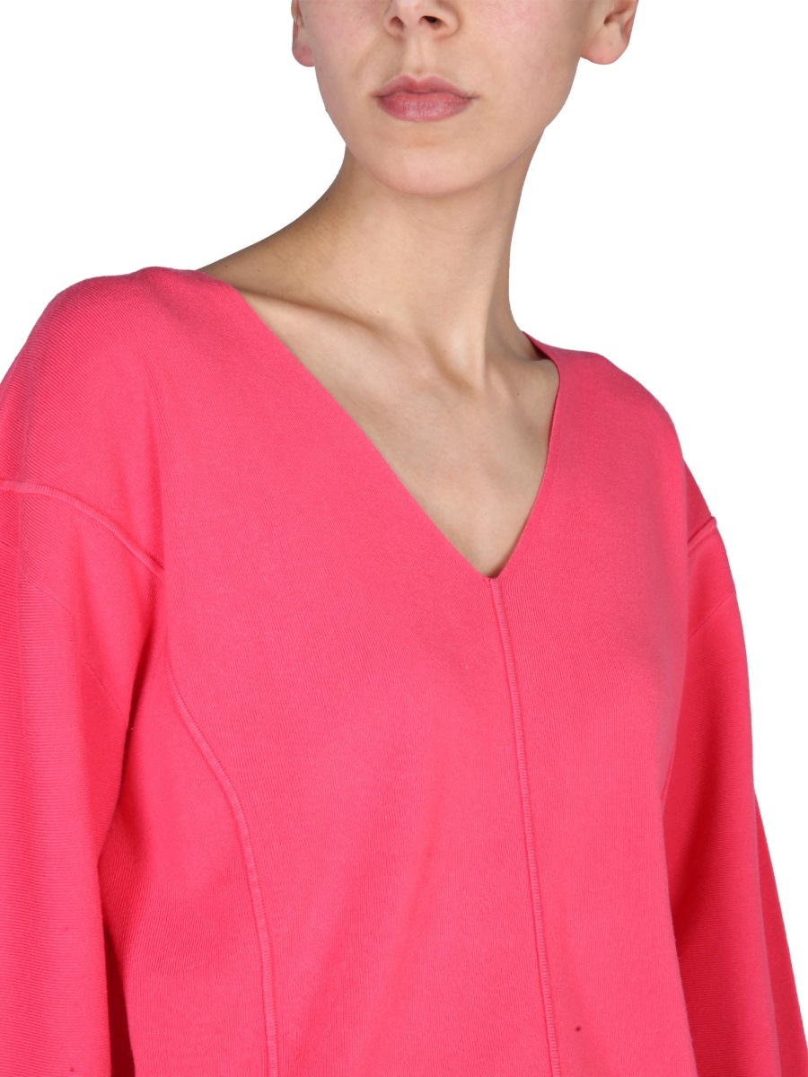 Helmut Lang V-neck Jumper In Pink
