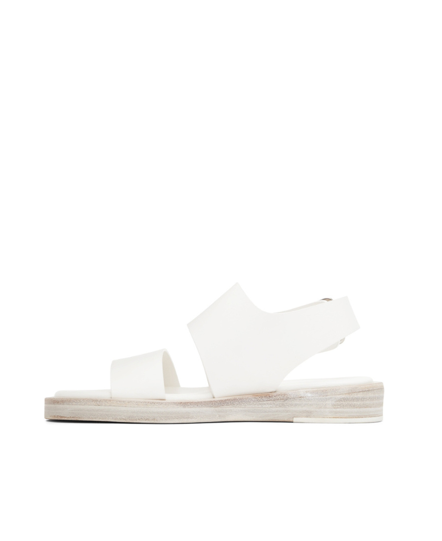 Ann Demeulemeester White Lore Flat Sandals In White