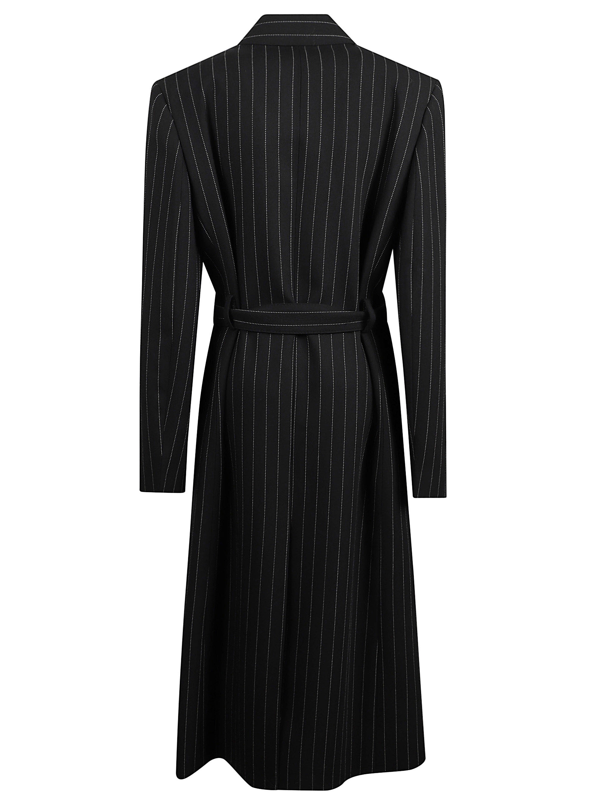 Acne Studios Women Long Coat With Belt At The Waist In Black