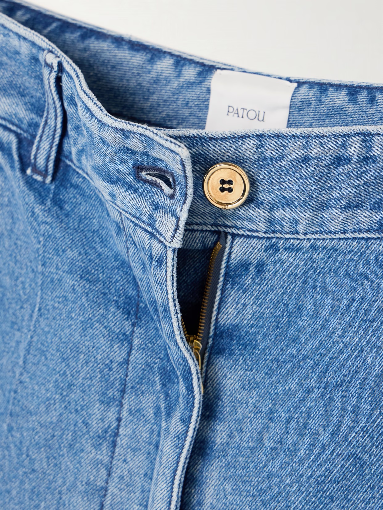 Patou Denim Trousers With Belt Loops In Blue