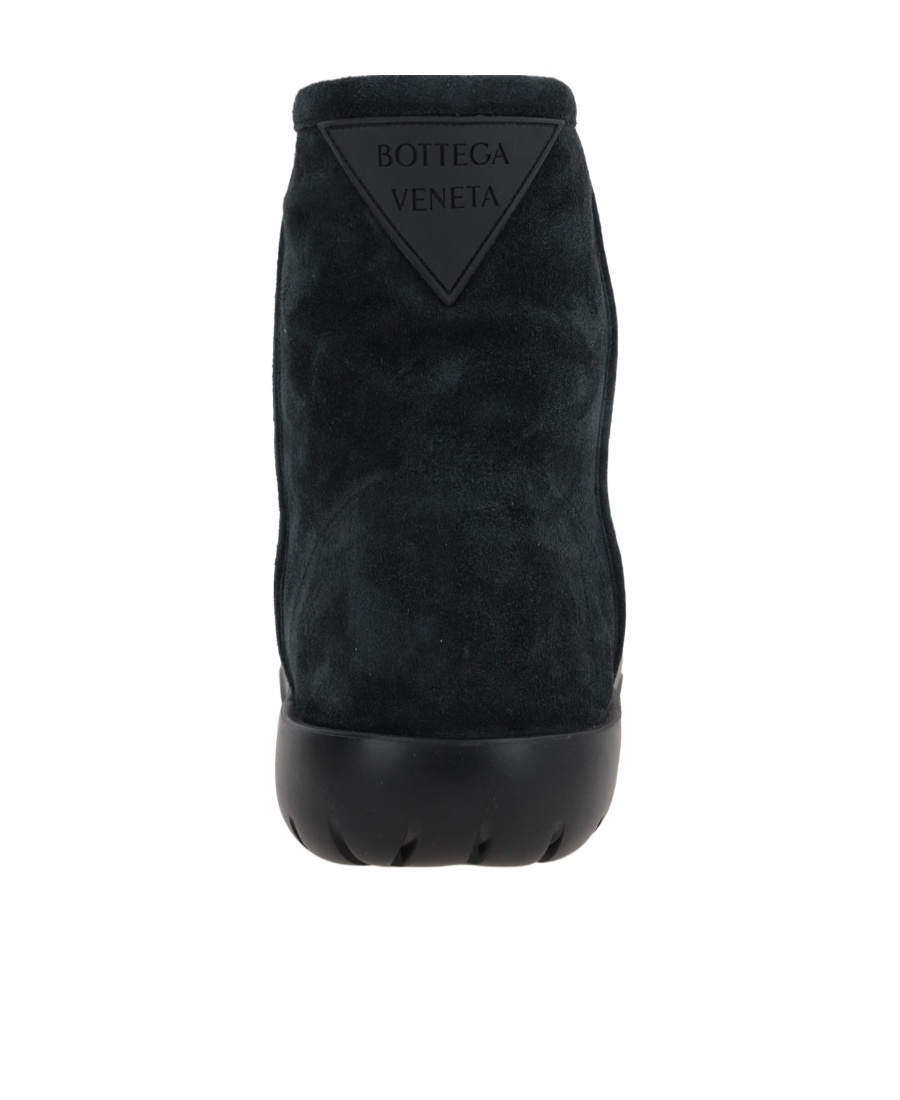 Bottega Veneta Snap Suede Ankle Boots In Black