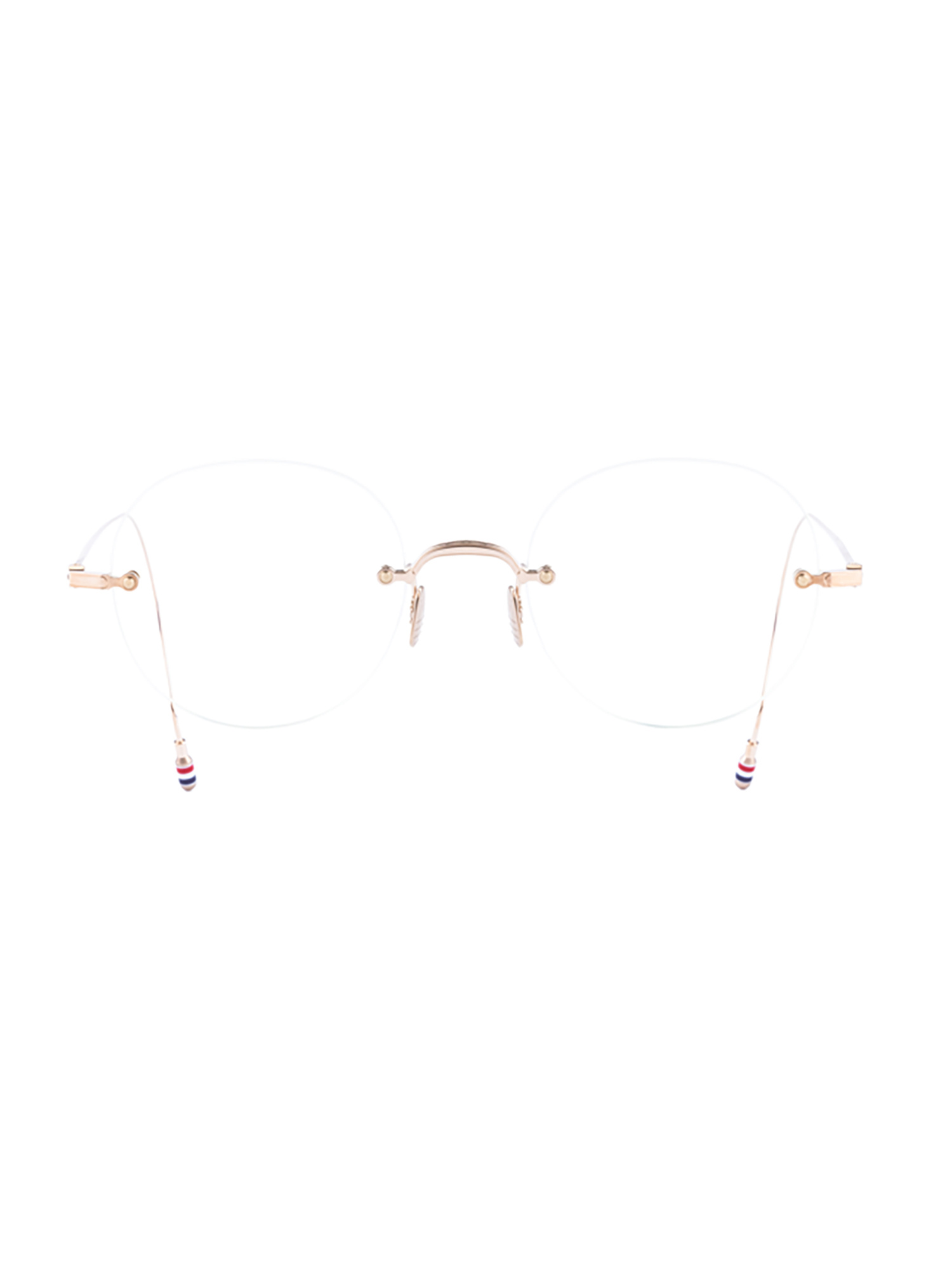 Thom Browne Round-frame Glasses In Gold
