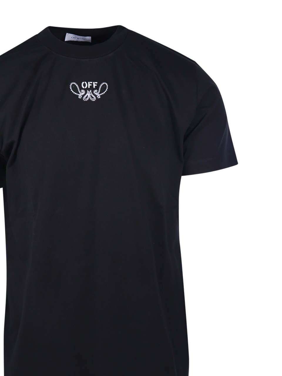 Shop Off-white Bandana Arrow Skate Cotton T-shirt In Black