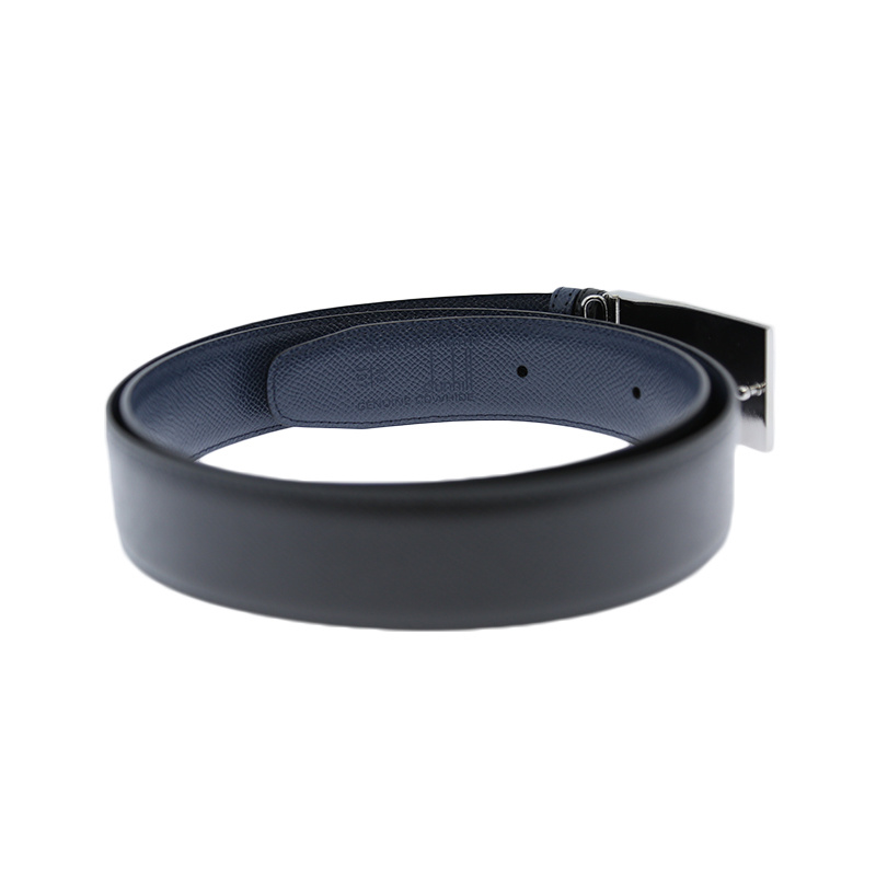 Dunhill Plate Buckle Belt In Black