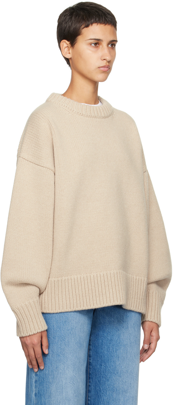 The Row Ophelia Oversized Wool And Cashmere Sweater In Gray