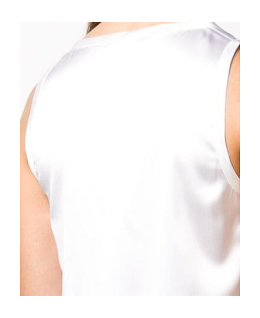 Brunello Cucinelli Stretch-silk Satin Reversible Tank Top In White
