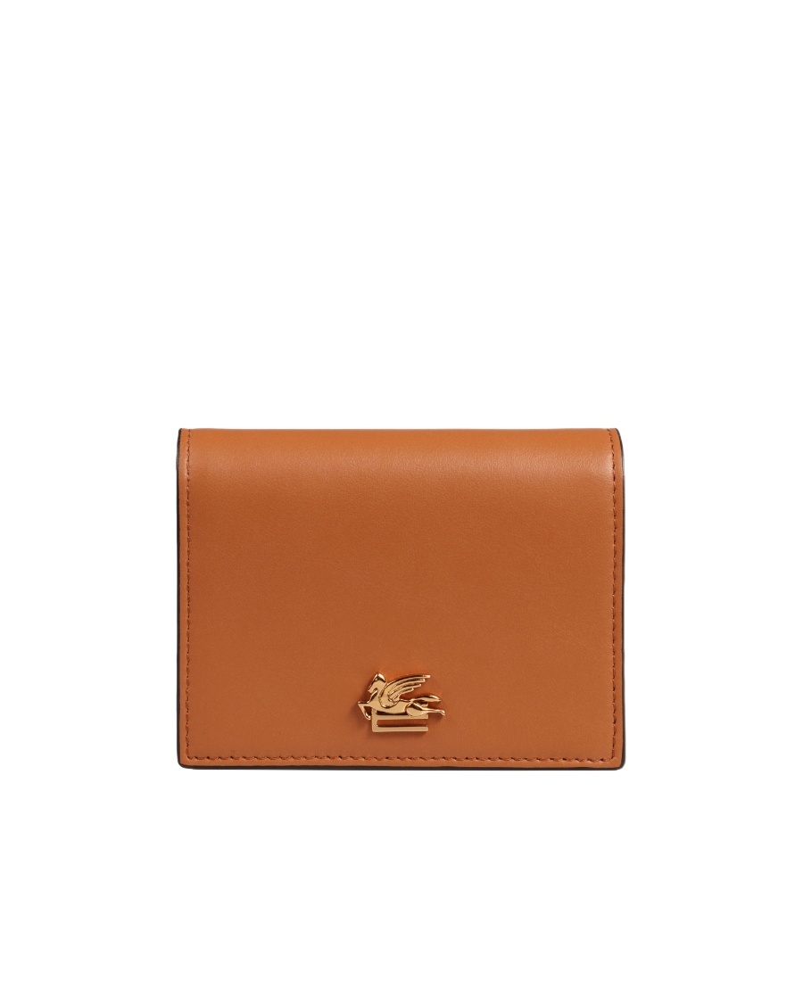 Etro Pegaso-motif Leather Wallet In Brown