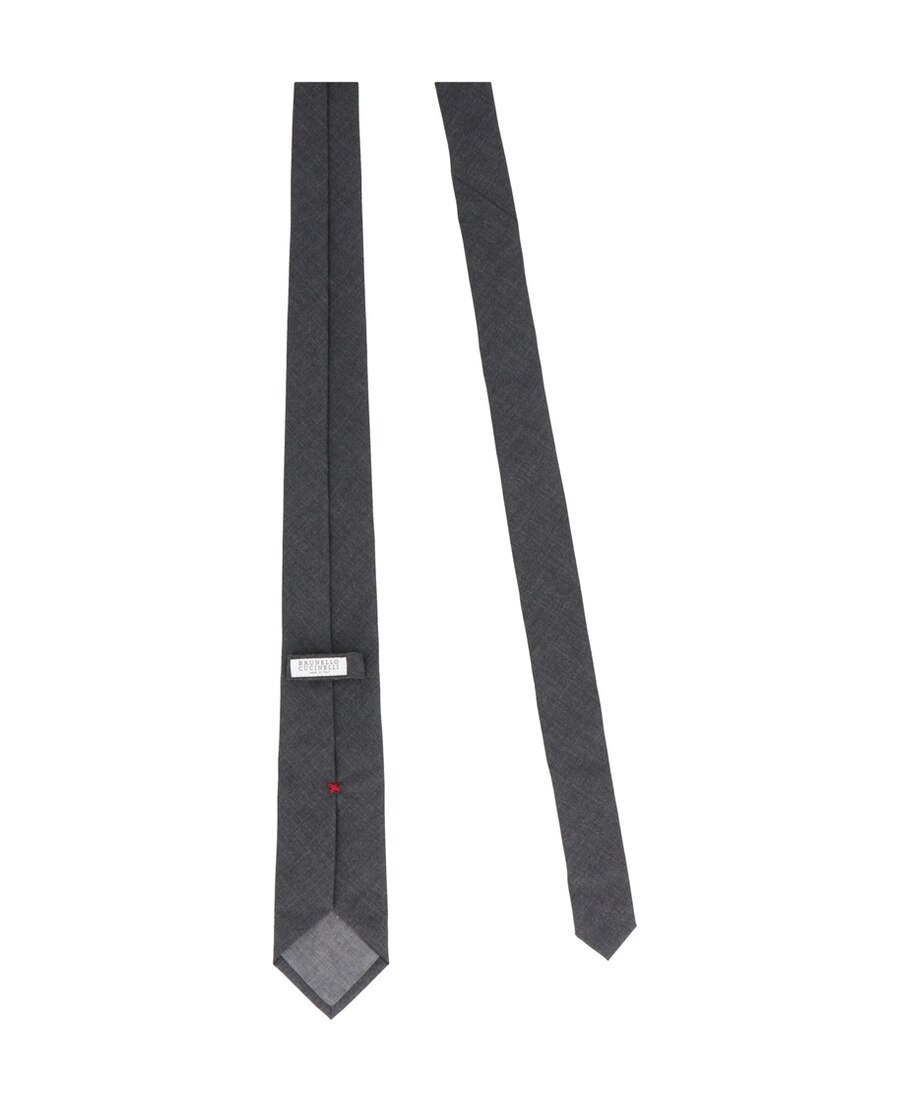 Brunello Cucinelli Textured Tie In Black