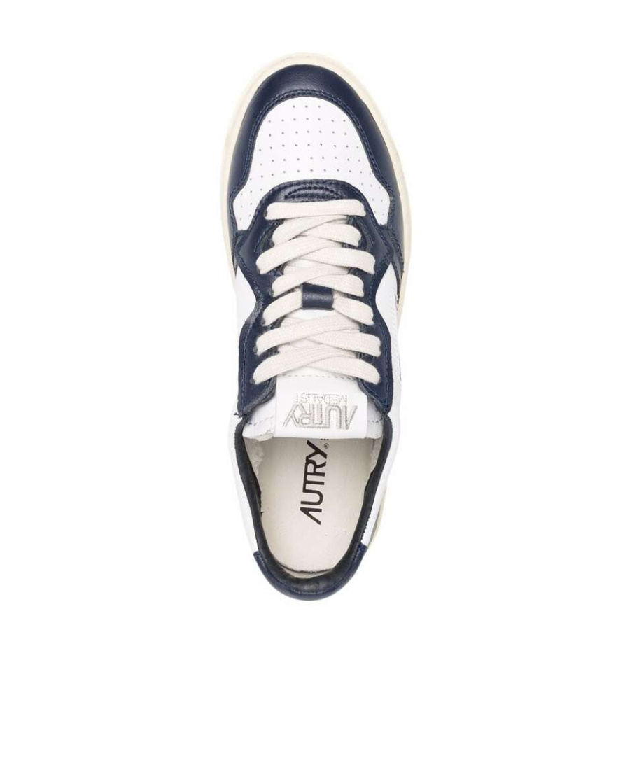 Autry Logo Patch Round Toe Sneakers In White