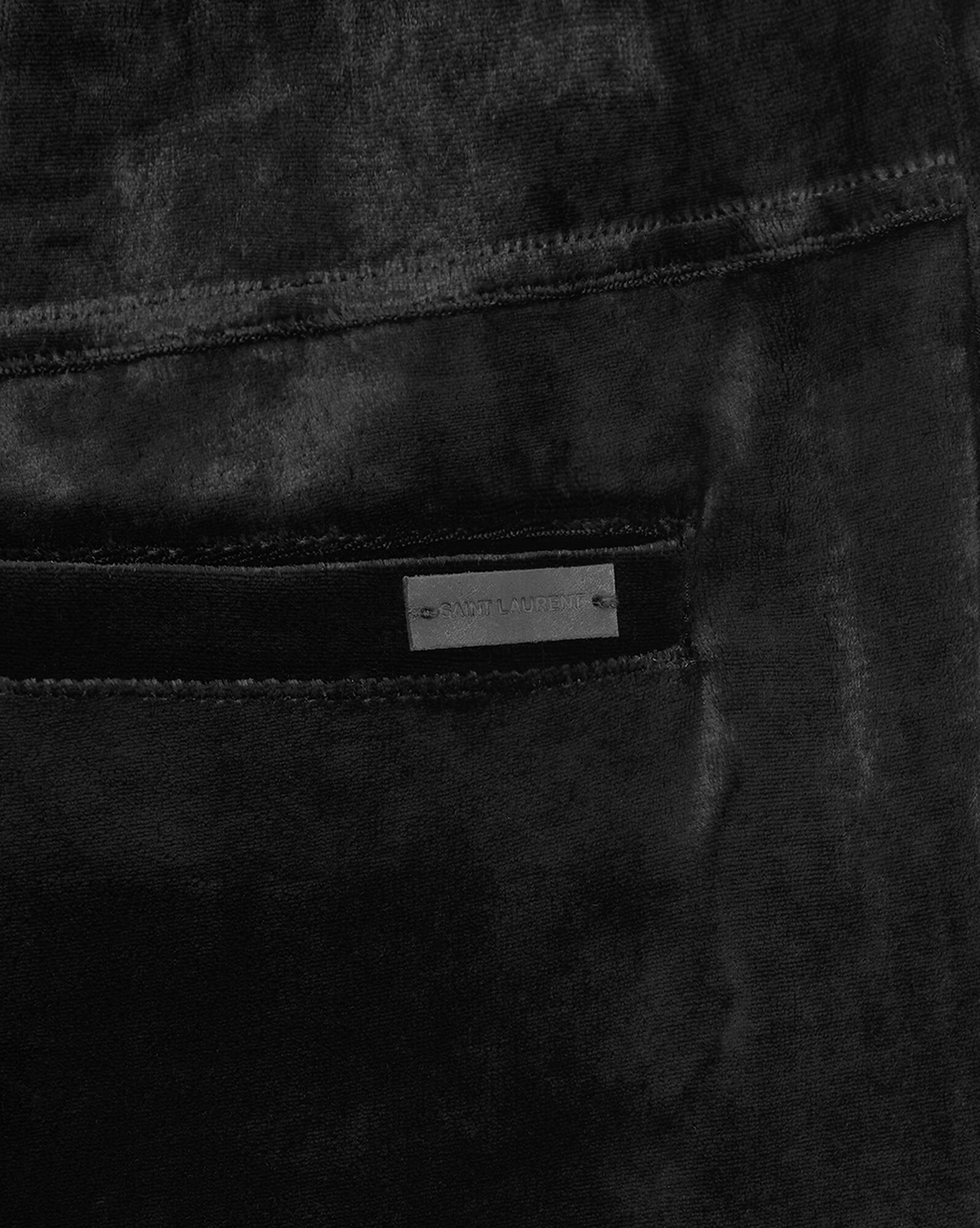 Saint Laurent Logo-plaque Drawstring Track Pants In Black