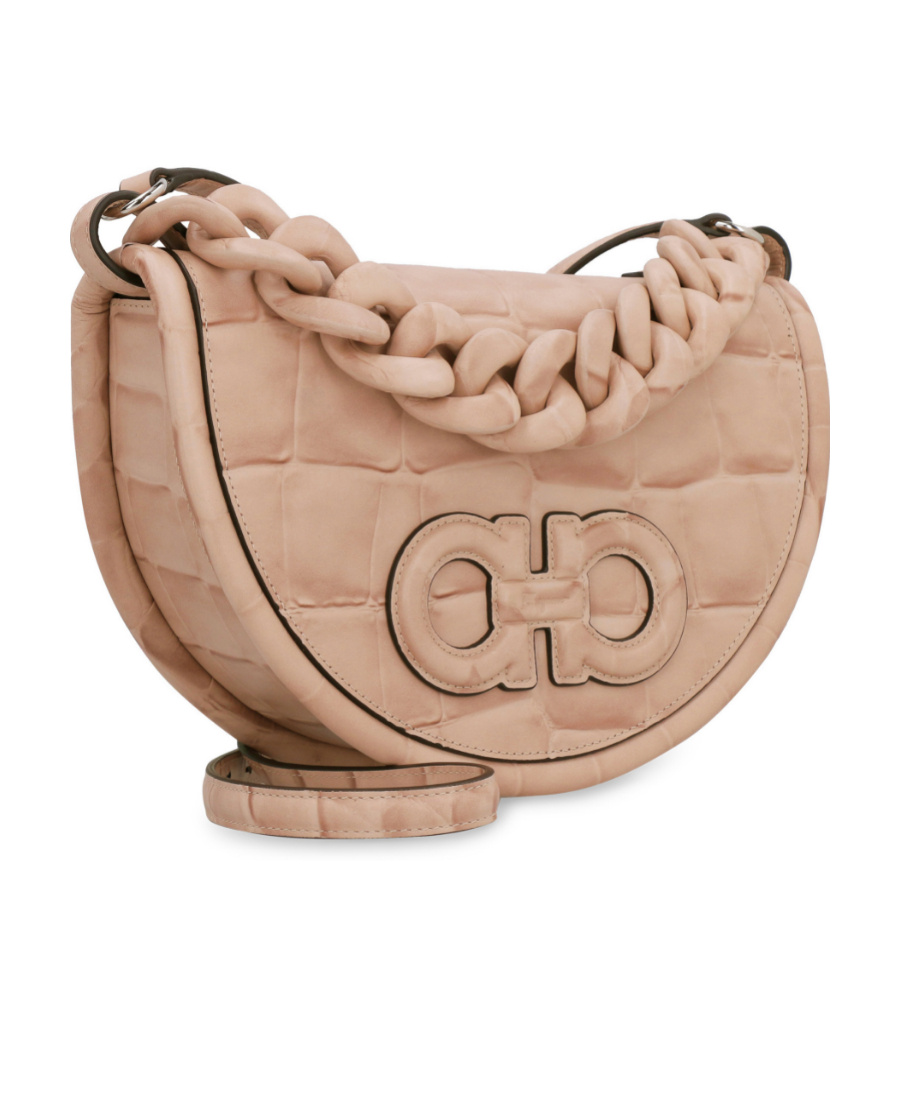 FERRAGAMO AURA LEATHER CROSSBODY BAG