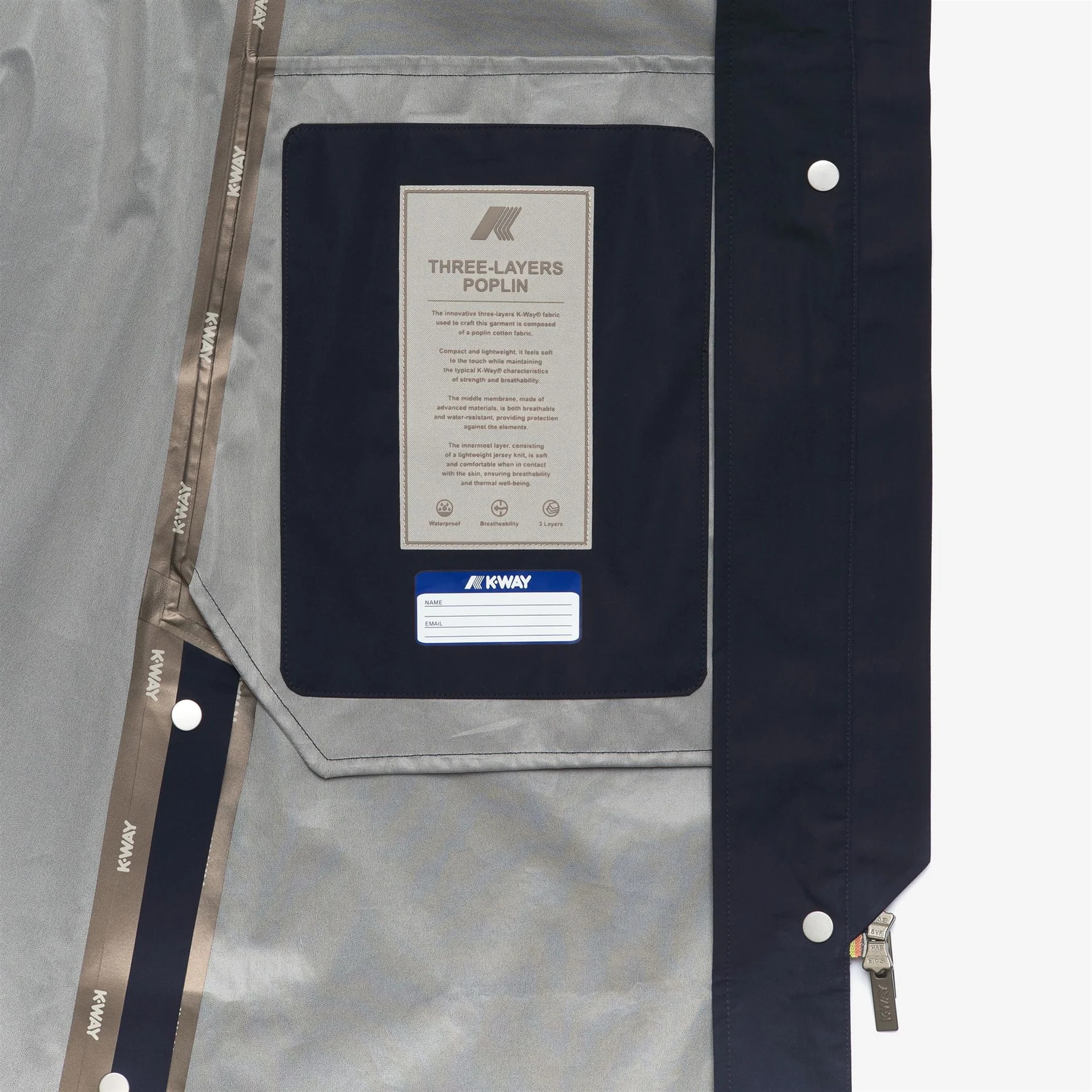 K-way Jesel Tech Wool Blend In Blue