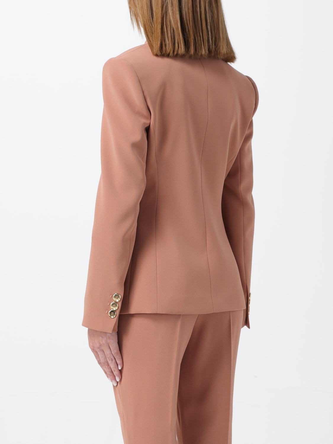 Shop Pinko Single-breasted Tailored Blazer In Nude