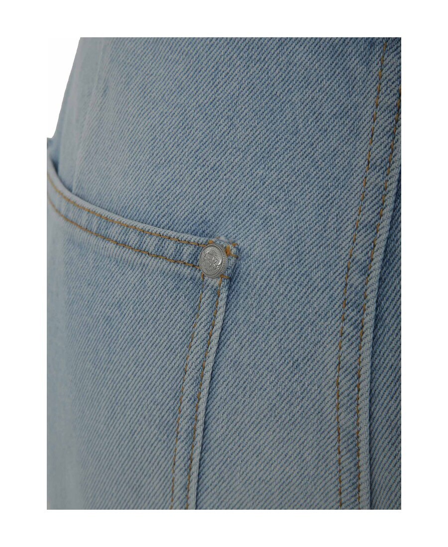 Balmain Pleated Tapered Jeans In Gray
