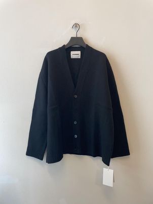 Jil Sander V-neck Wool Cardigan In Black