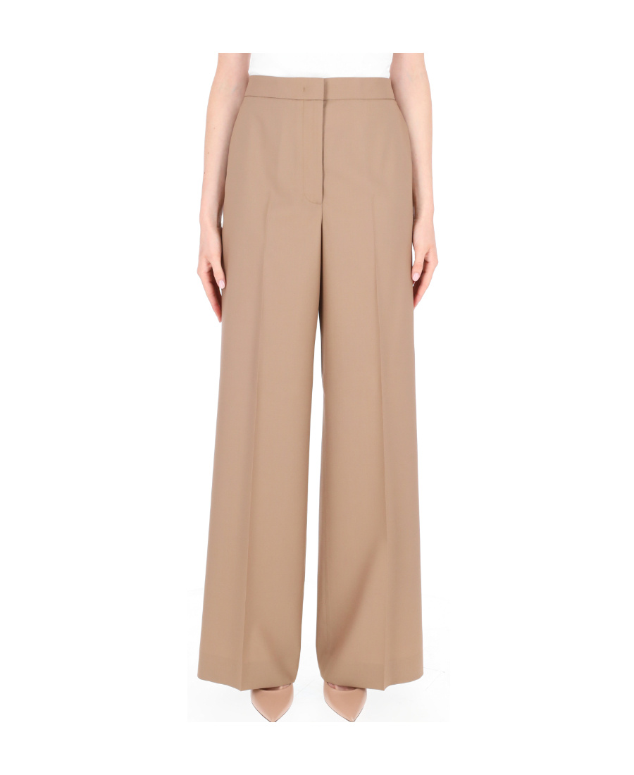 Fabiana Filippi Spoleto Trousers In Bi-stretch Fresco Wool In Nude