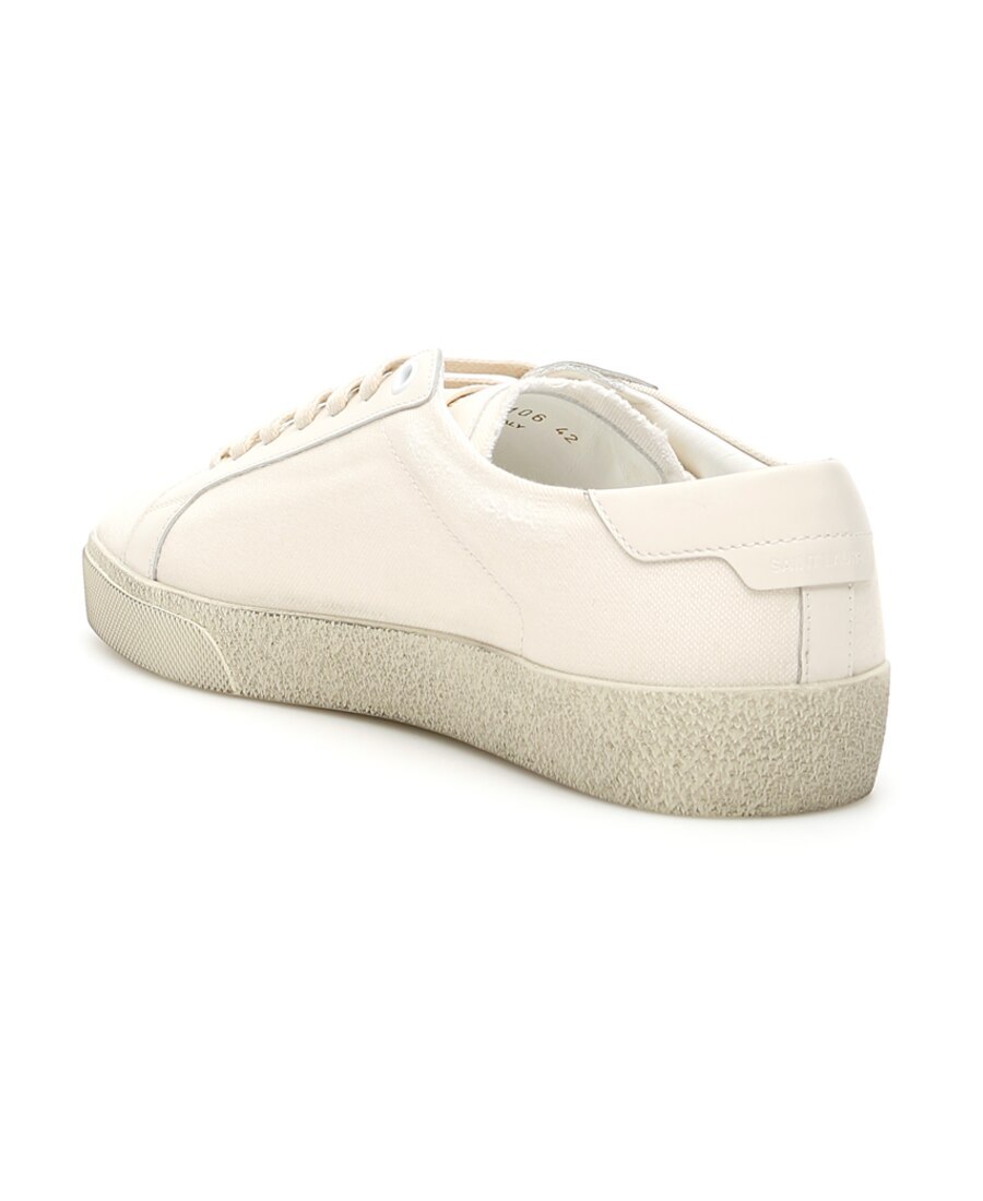 Shop Saint Laurent Classic Sl/06 Embroidered Sneakers In White
