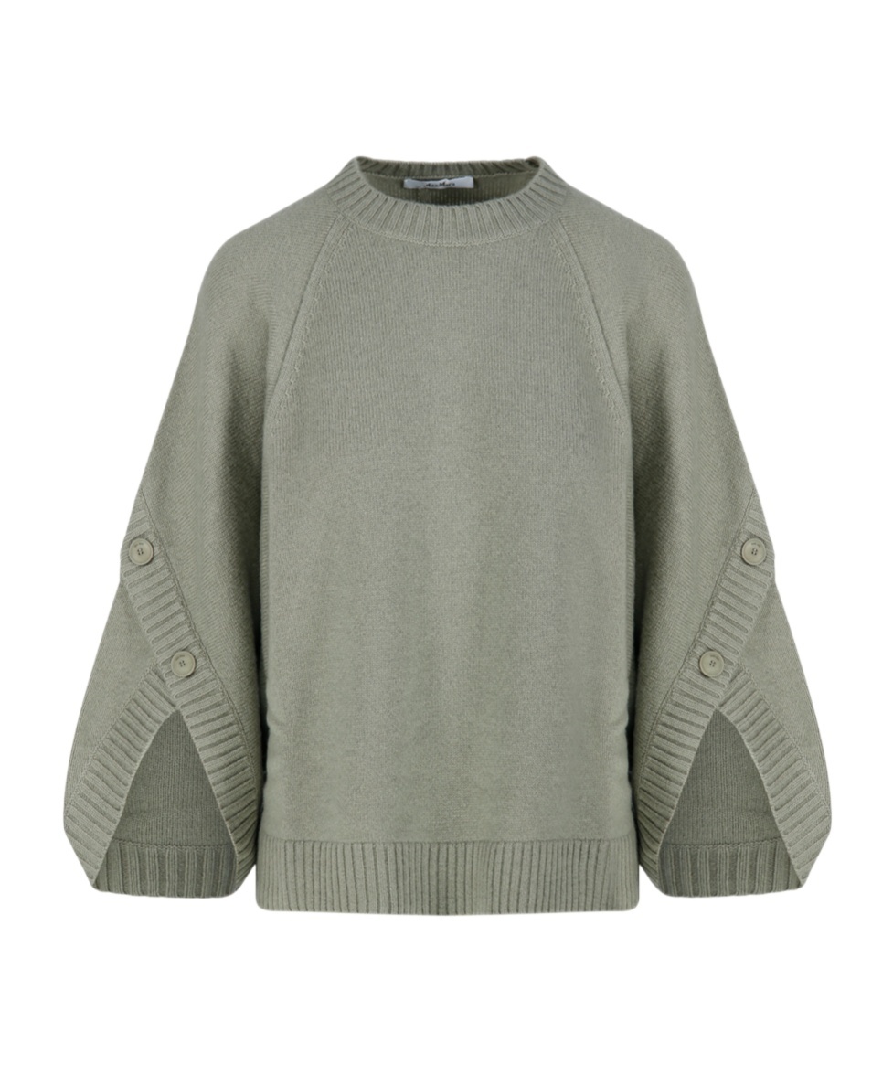 Max Mara Button-cuff Balloon-sleeve Sweater
