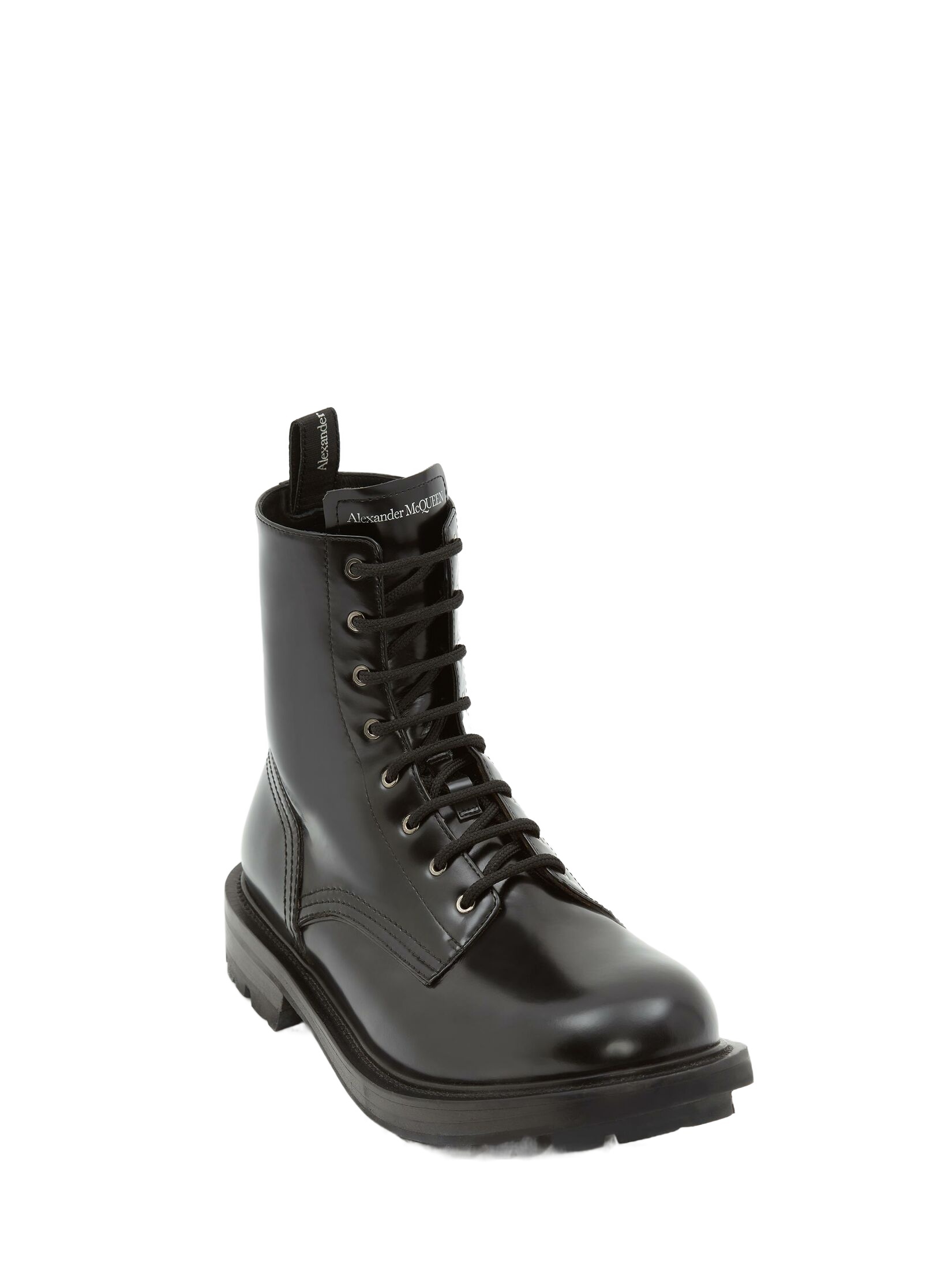Alexander Mcqueen Leather Boot In Black