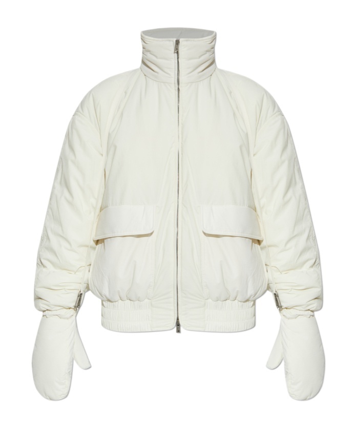 Golden Goose Flap-pockets Puffer Jacket In White