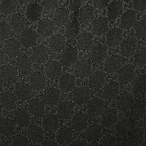 Gucci Gg-jacquard Crepe Satin Shirt In Black