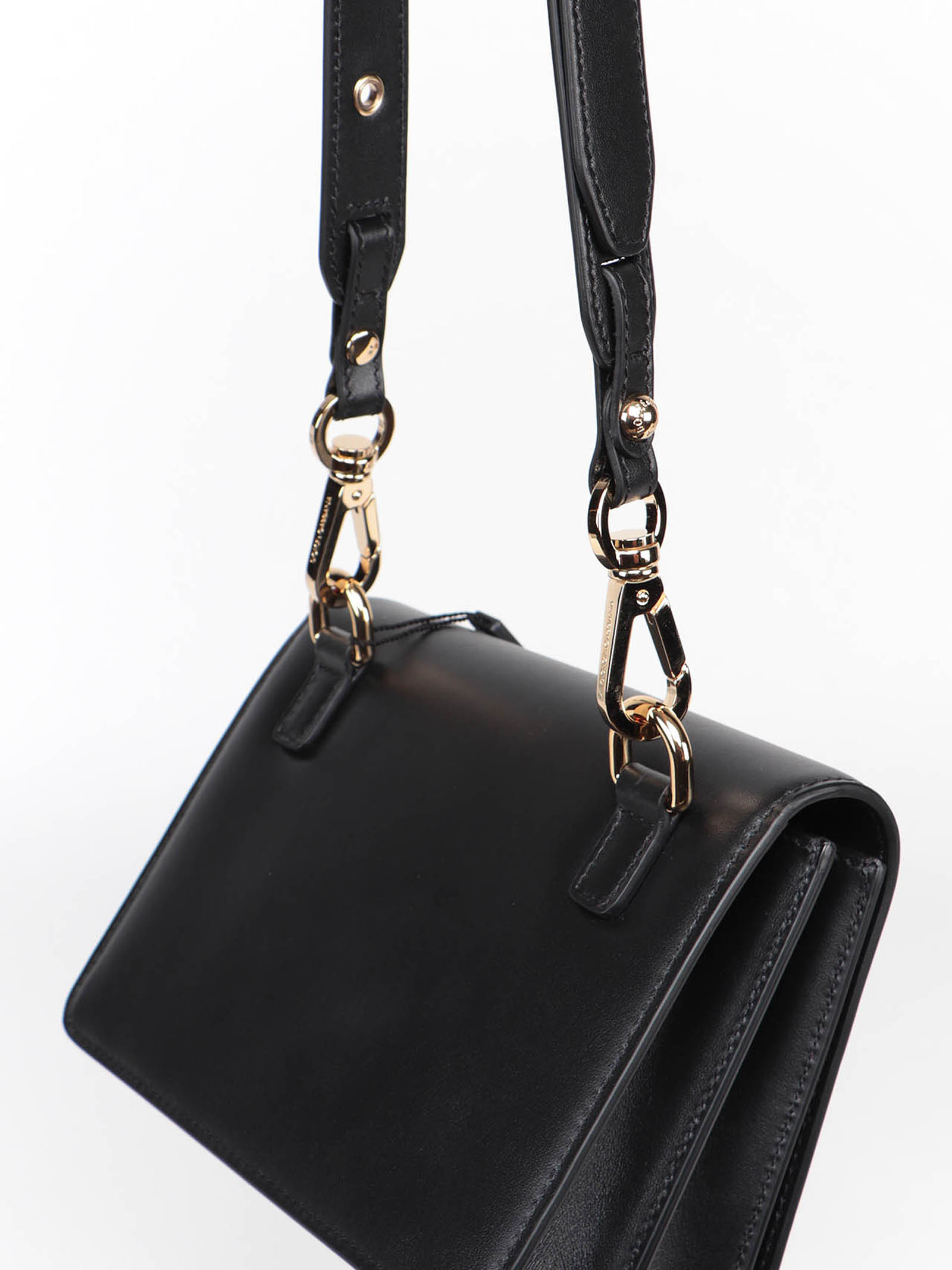 Dolce & Gabbana Logo-plaque Leather Belt Bag In Black