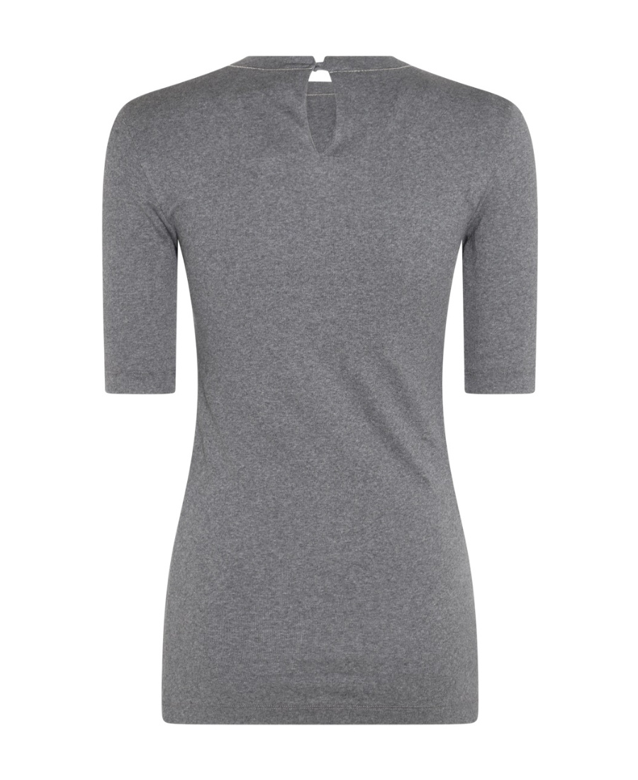 Brunello Cucinelli Women Sparkling Ribbed Cashmere Sweater In Gray