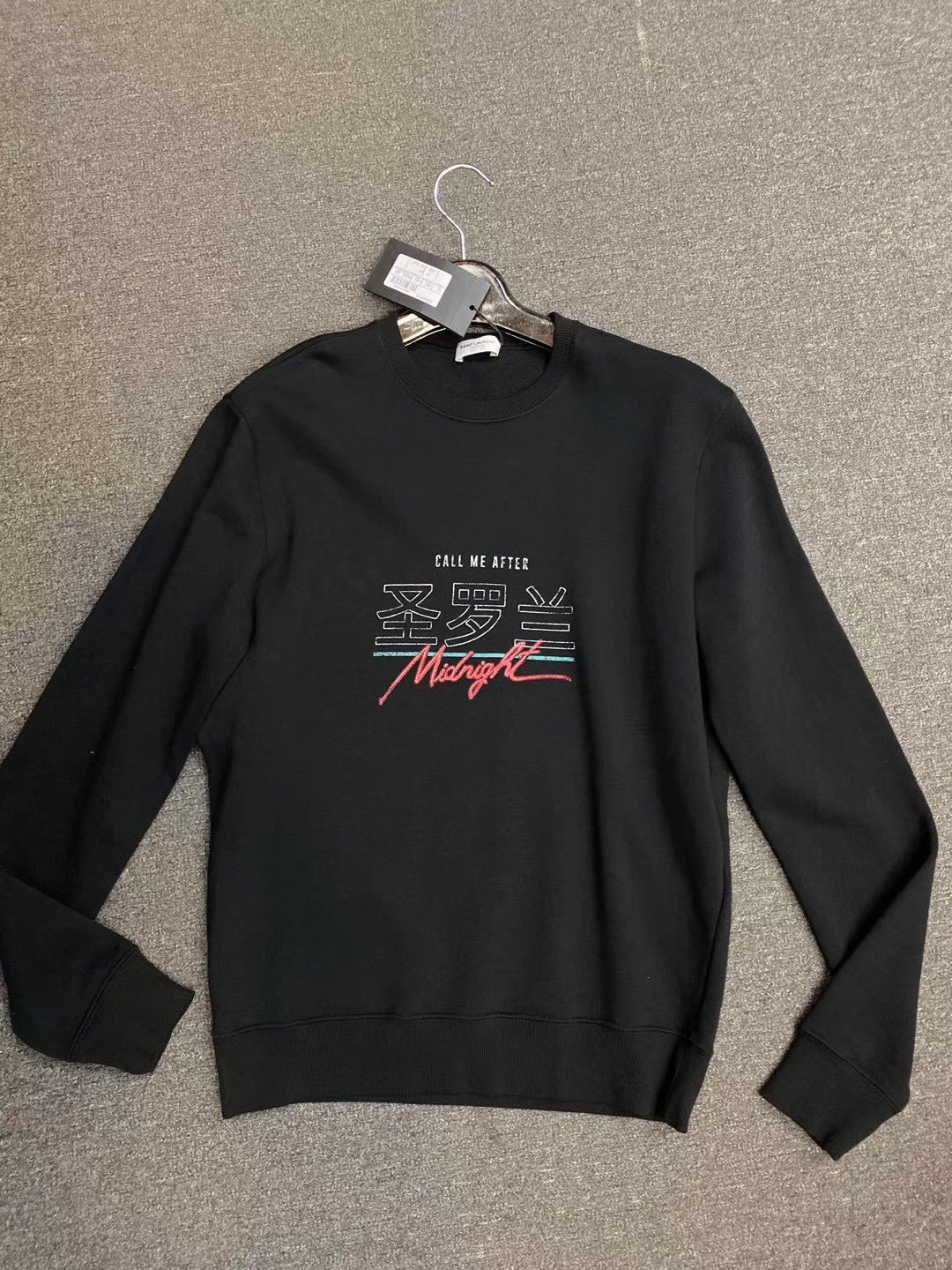 Saint Laurent Midnight Sweatshirt In Black