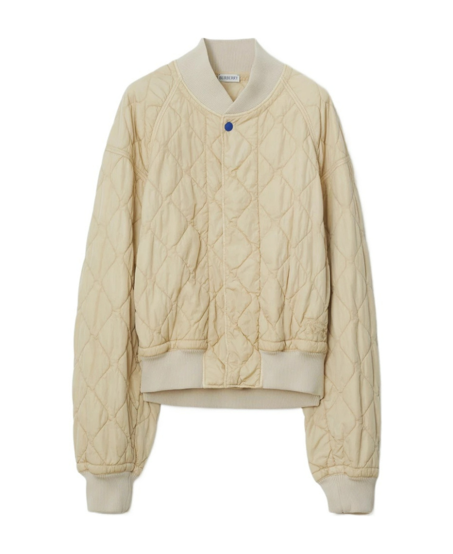 Burberry Quilted Bomber Jacket In Soap
