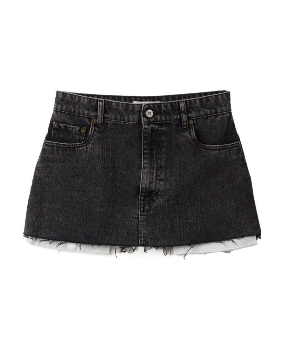 Miu Miu Black Denim Miniskirt