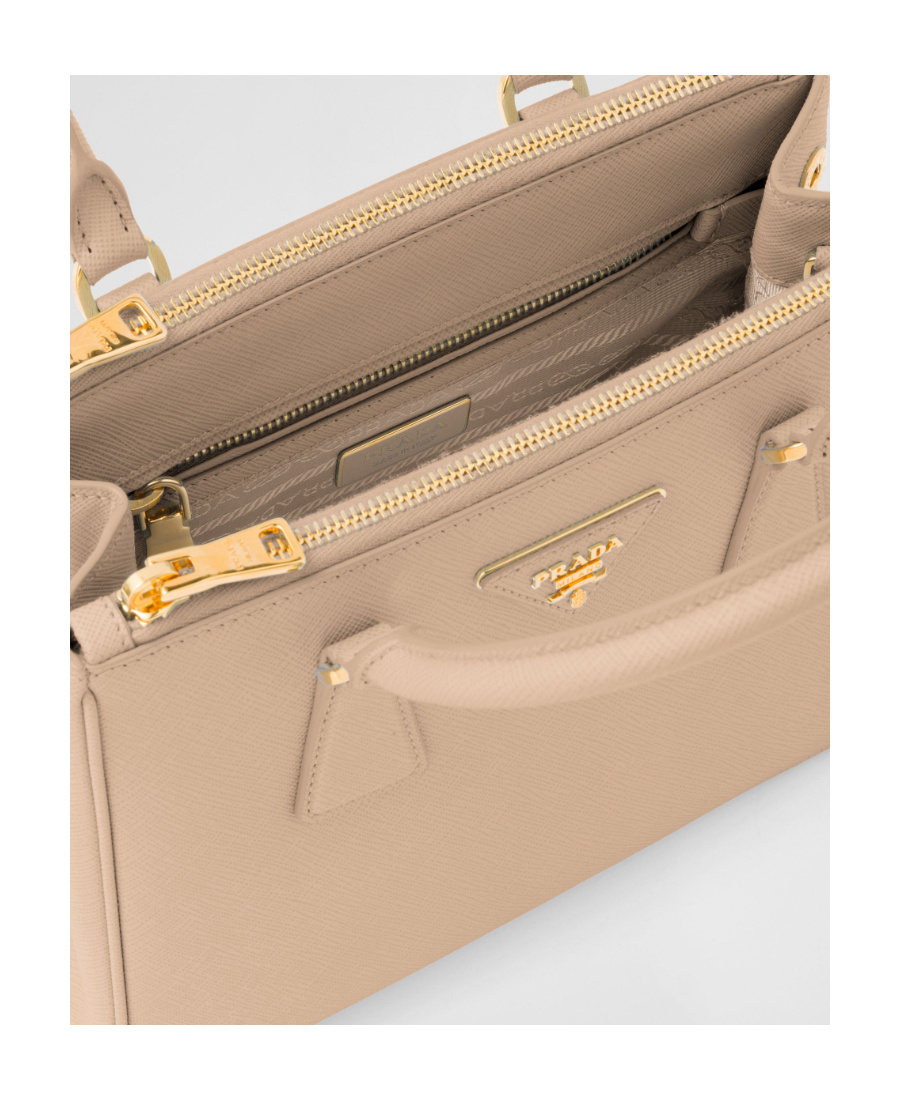 Prada Small Galleria Saffiano Leather Bag In Yellow