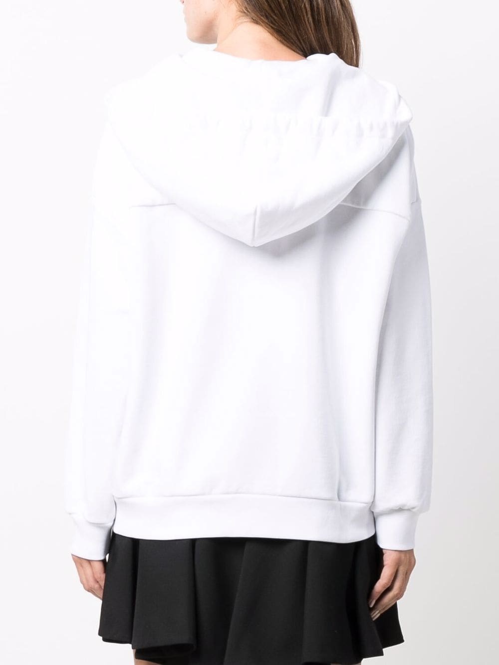 Alexander Mcqueen Logo-print Cotton Hoodie In White