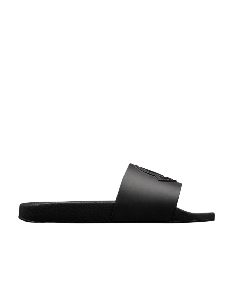 Moncler Basile Flat Slippers In Black