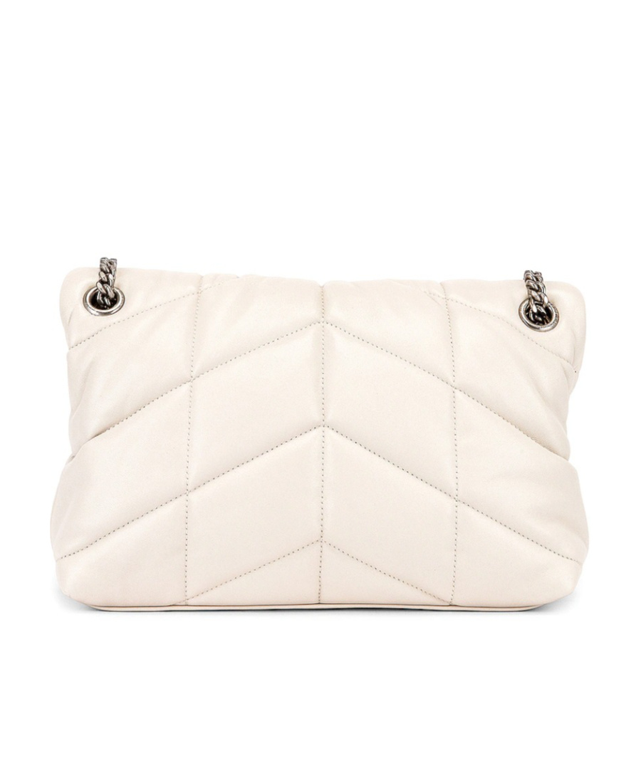 Saint Laurent Loulou Shoulder Bag In White
