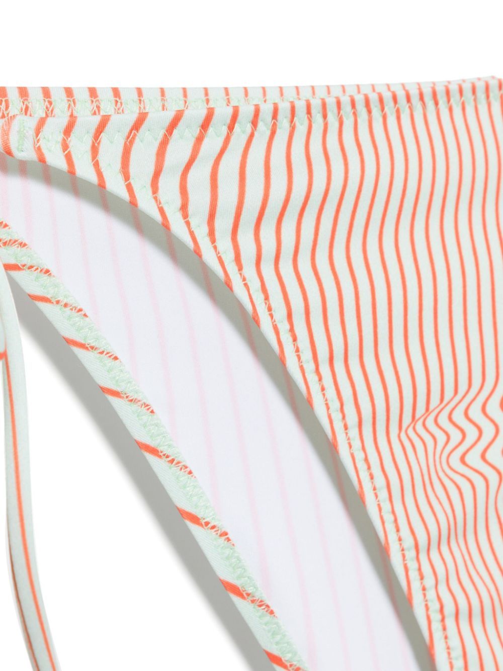 Jean Paul Gaultier Bikini Set Stampa "pinstripe Body Morphing" In White