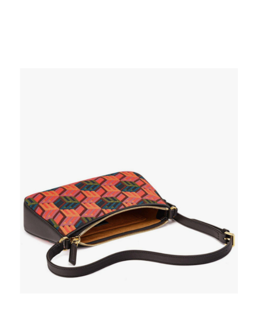 Mcm Mini Cubic-monogram Shoulder Bag In Multicolor