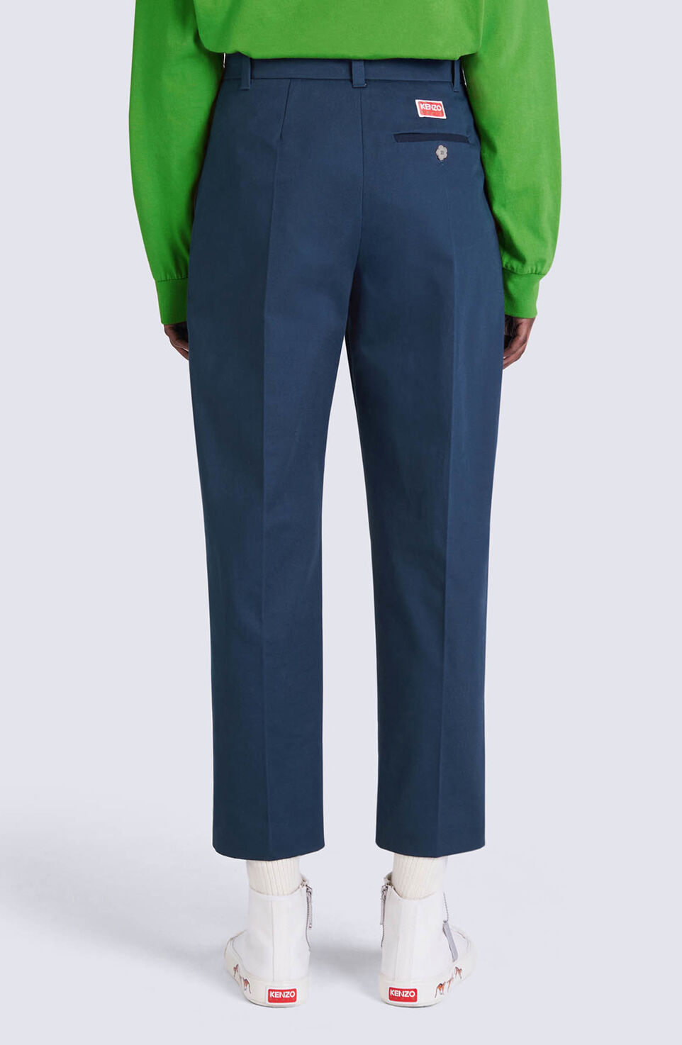 Shop Kenzo Cropped Tailored Trousers