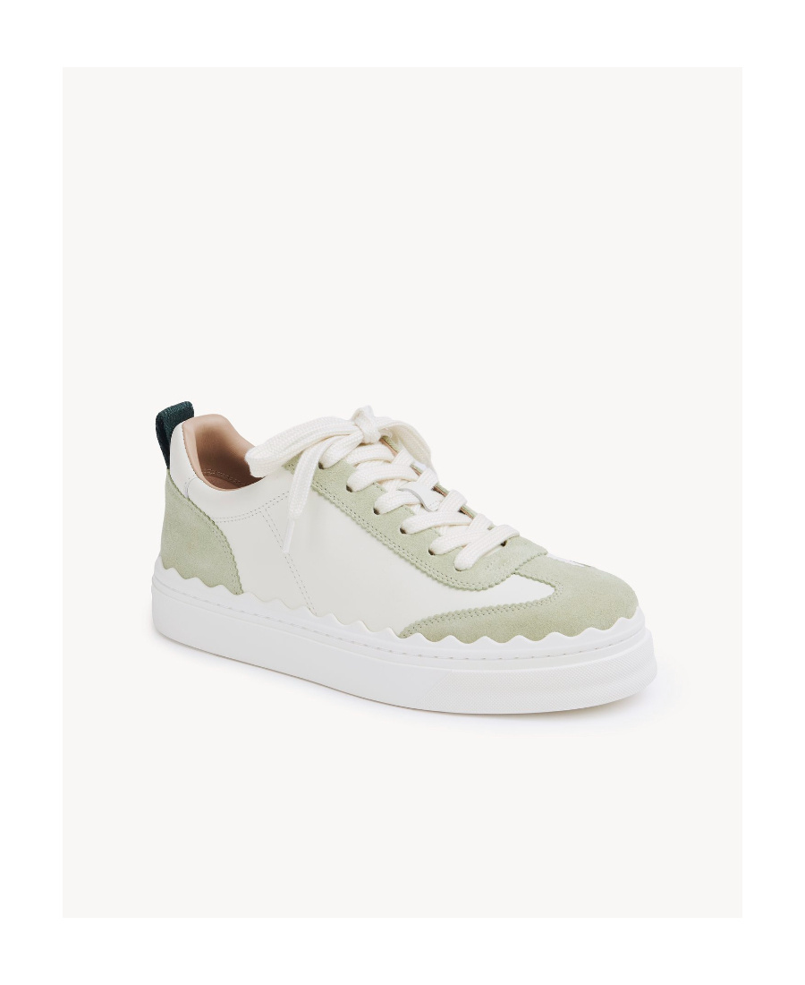 Chloé Low Lace-up Sneakers In White