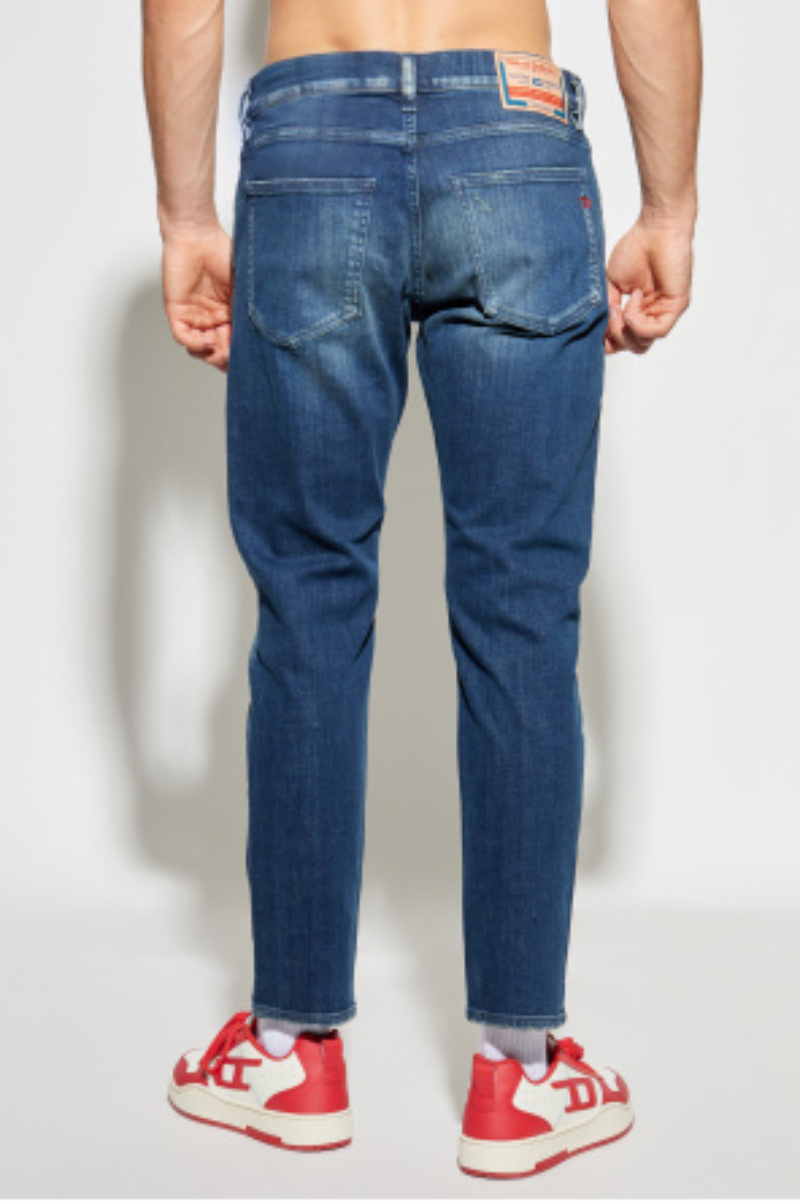 Diesel Drawstring Denim Trousers In Blue