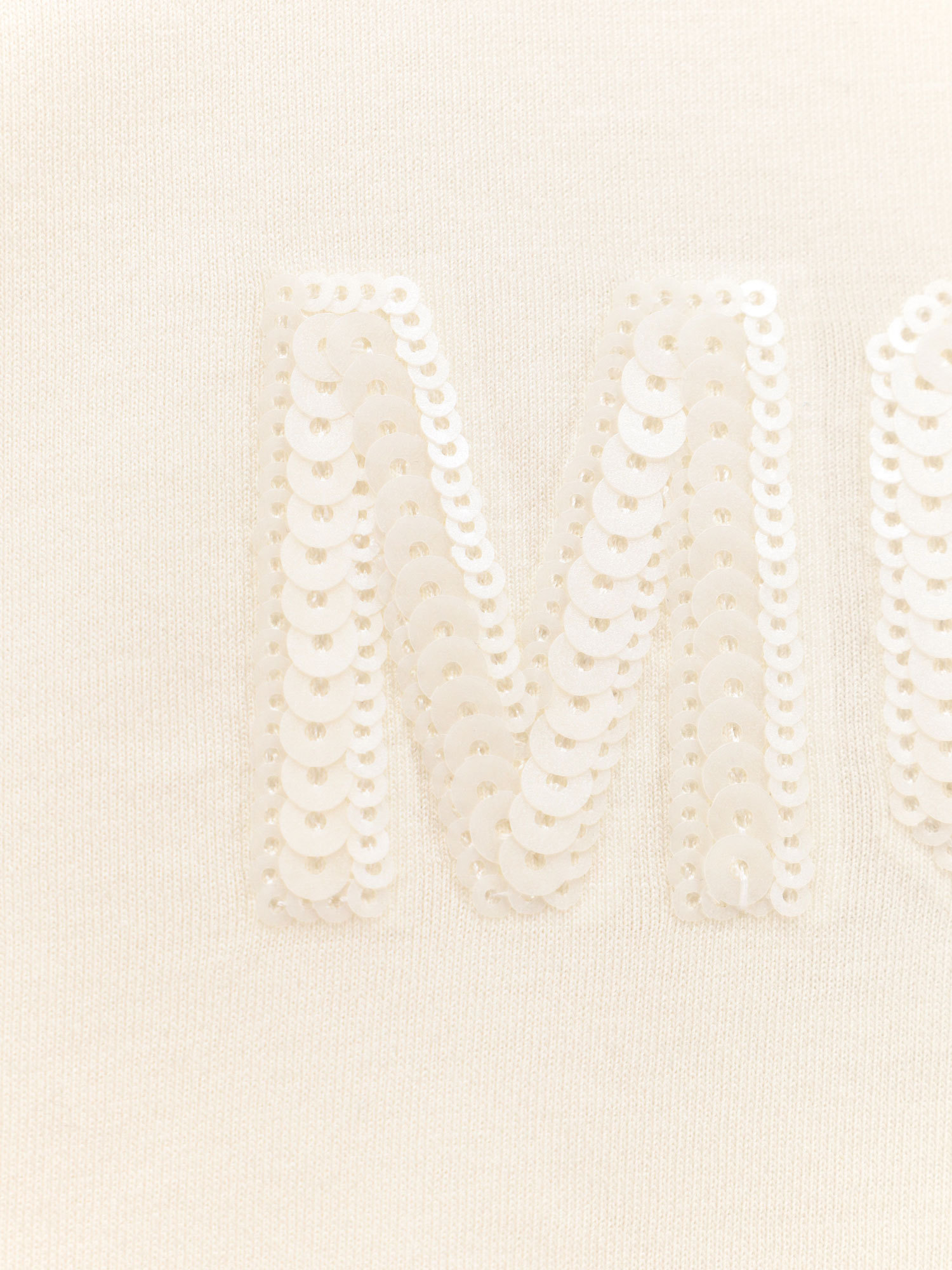 Moncler Sequin-embellished T-shirt In White