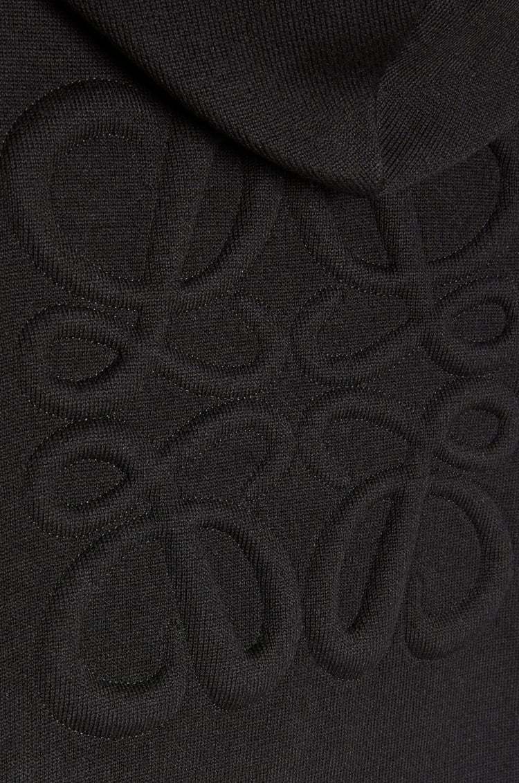 Loewe Anagram Zip-up Hoodie In Black