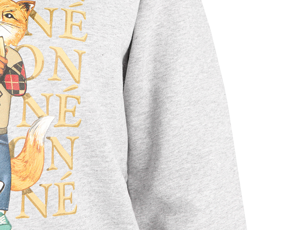 Shop Maison Kitsuné Round Neck Sweater In White