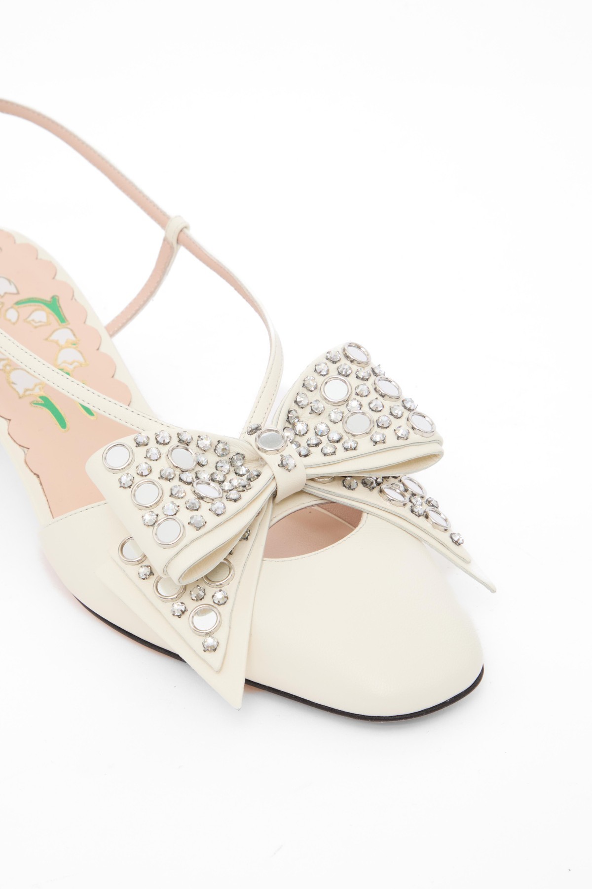 Valentino Little Sheepskin Slack-heeled High Heels In Ivory/silver