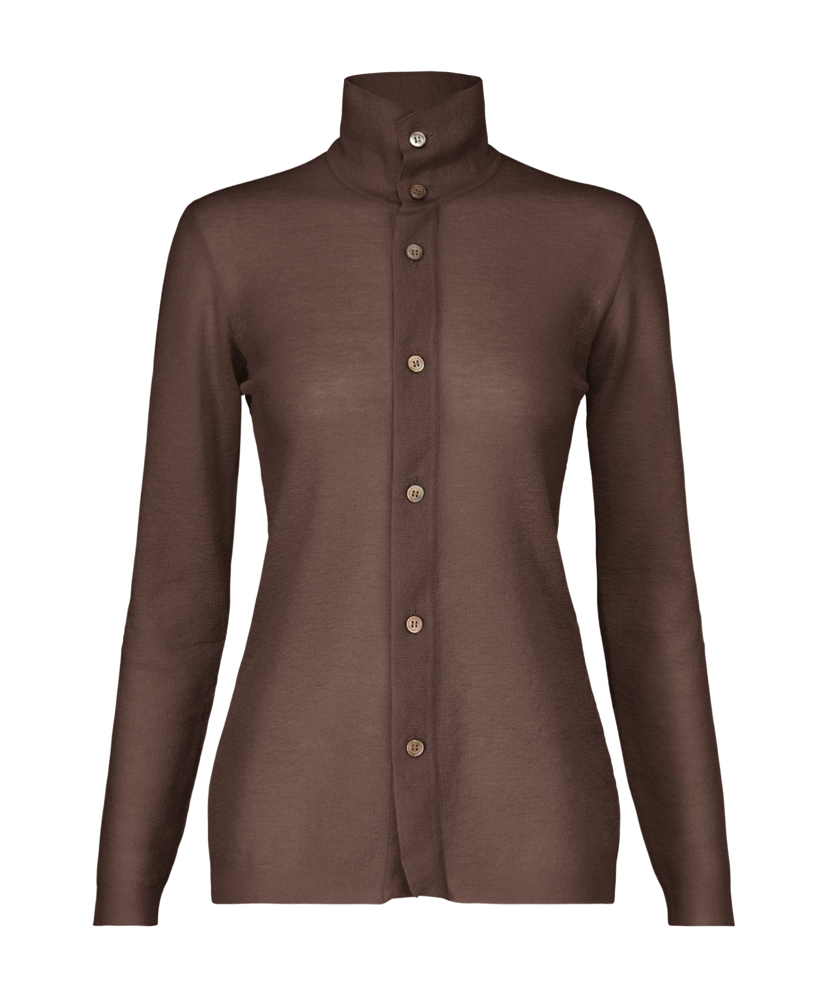Issey Miyake Knit Shirt In Brown
