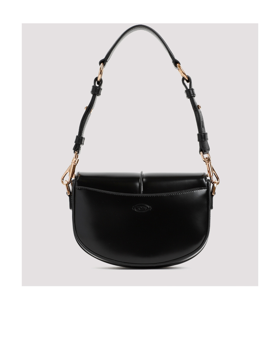 TOD'S LOGO-PLAQUE LEATHER CROSSBODY BAG 