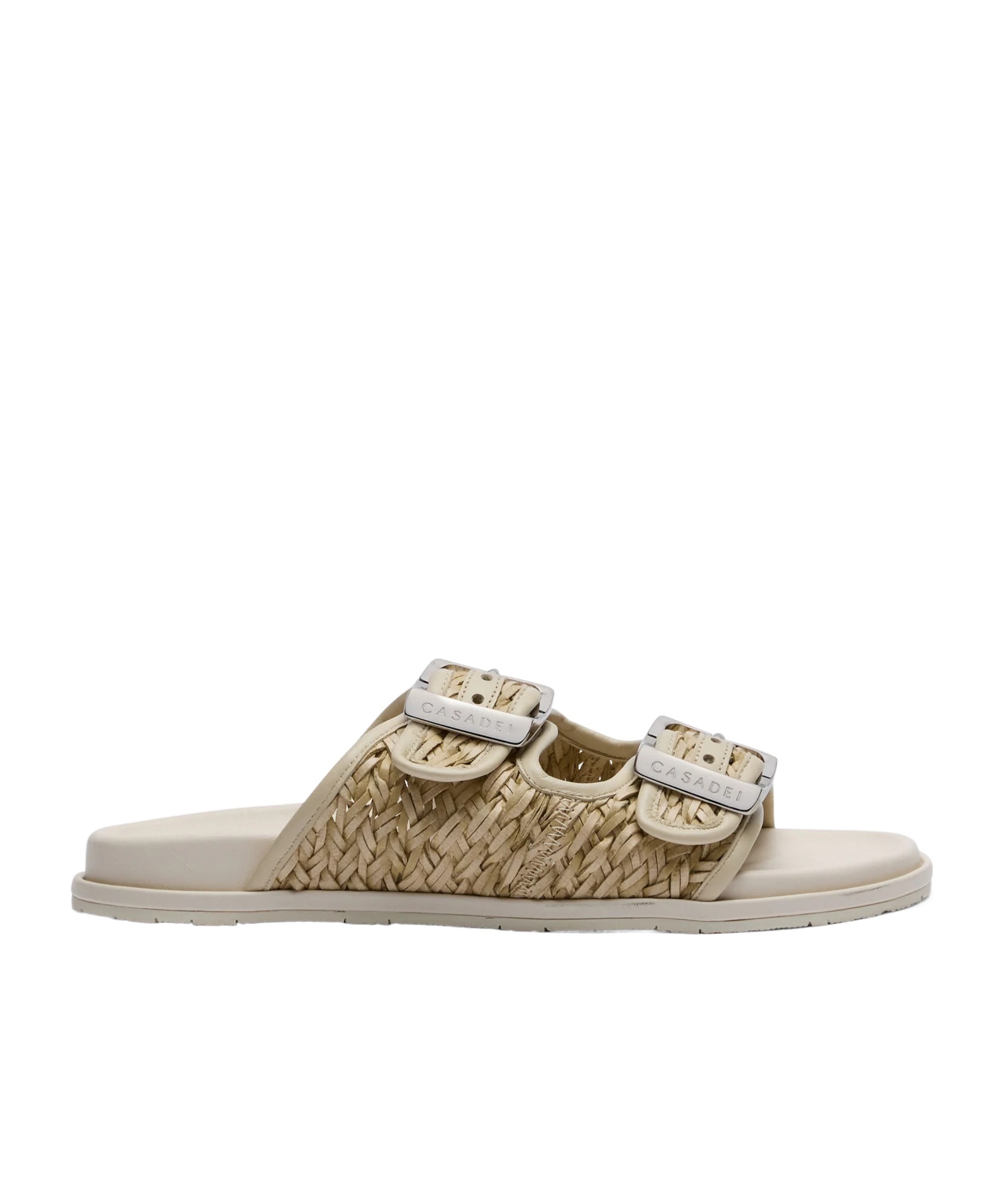 Casadei Birky Braided Sandals In Neutral