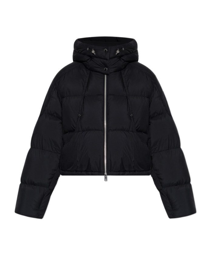 Moose Knuckles Hooded Down Jacket In Black