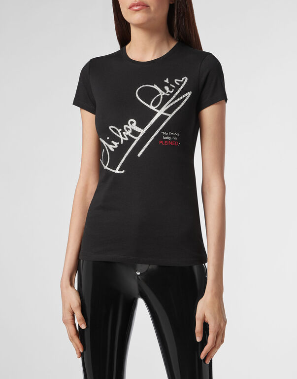 Philipp Plein Logo Details T-shirt In Black