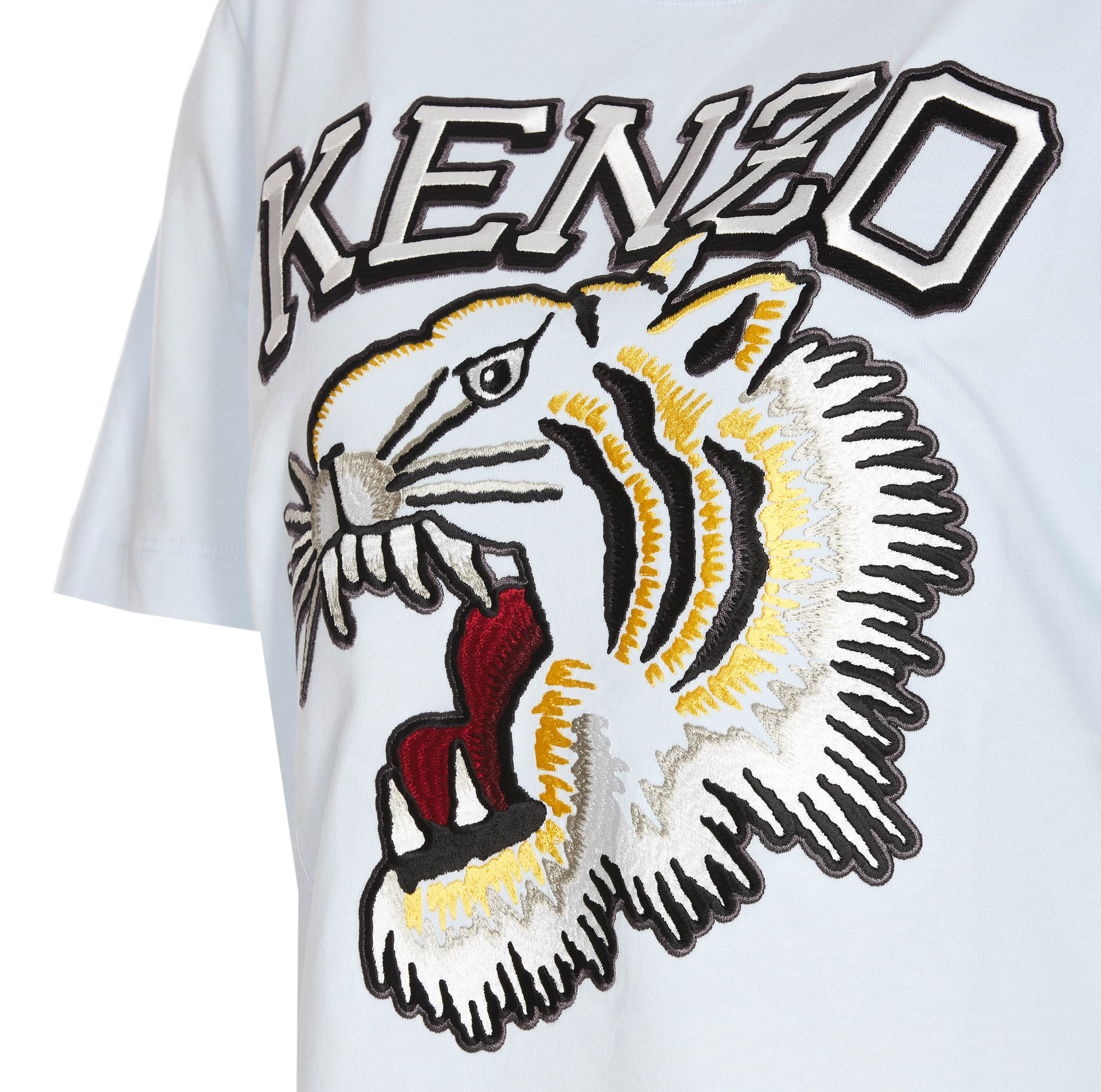 Kenzo Women's Tiger Varsity Crew-neck T-shirt In White