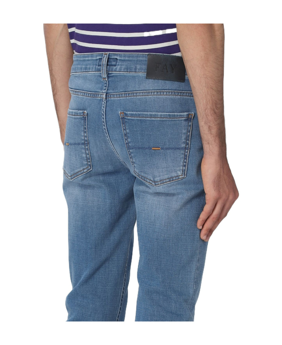 Fay Light-wash Skinny Jeans In Blue